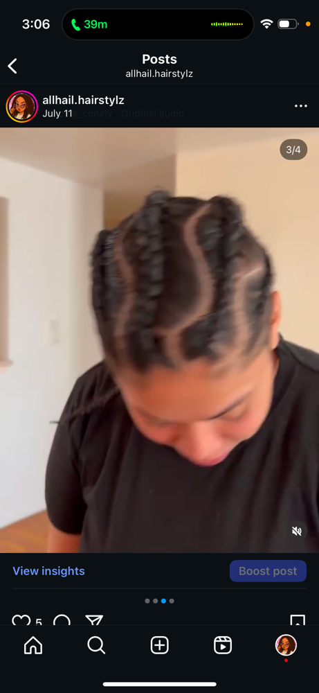 Cornrows (Per Braid)