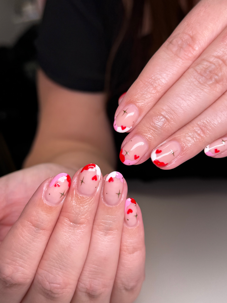 gel polish manicure with designs at Bonita Beauty in Knoxville, TN