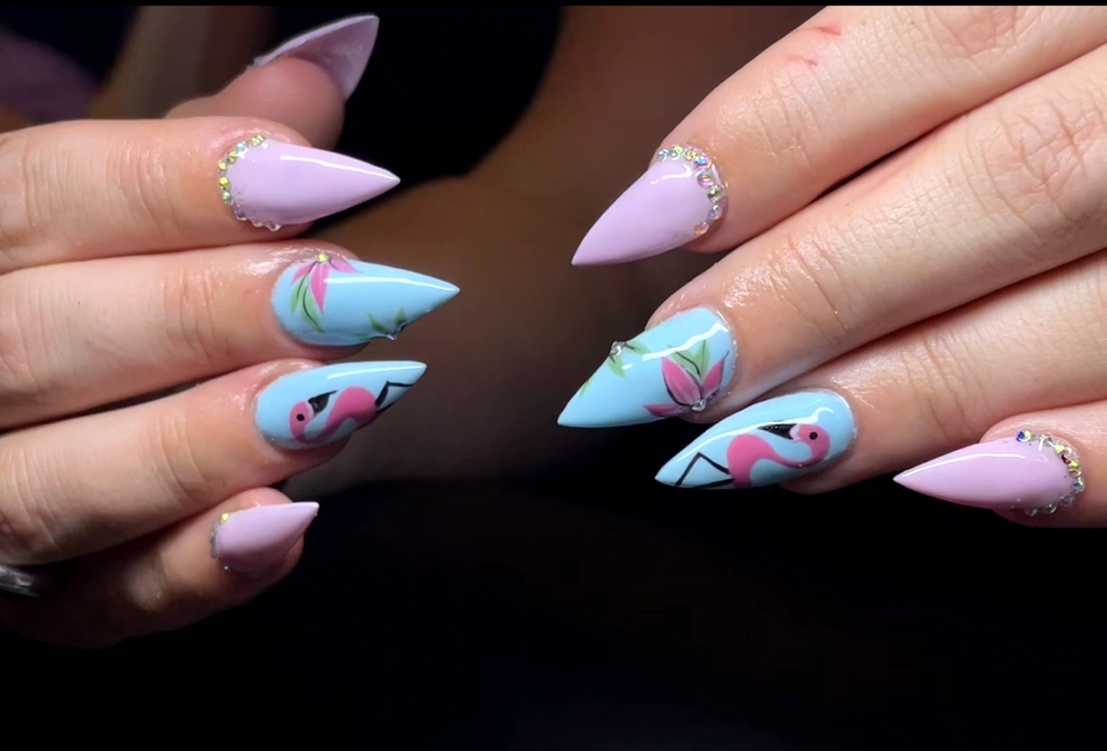 Acrylic Long Full Set Manicure