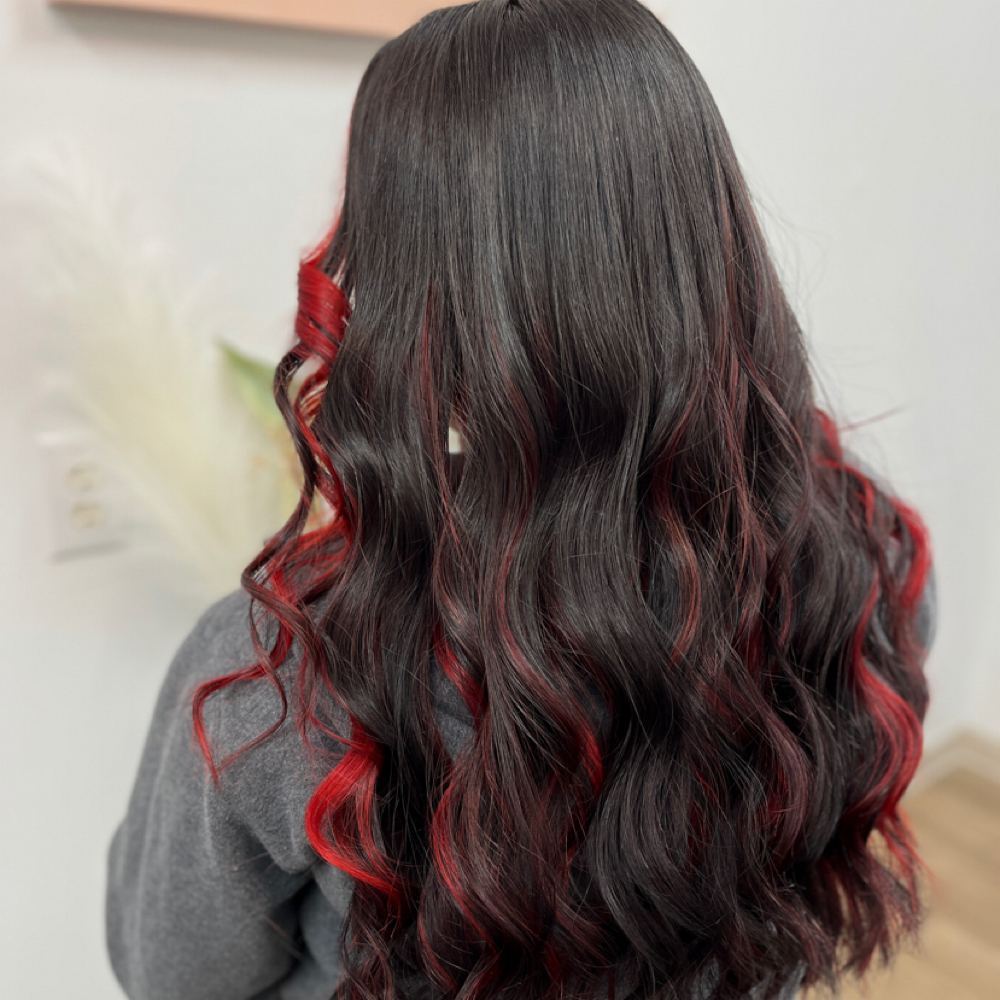 Balayage Highlight W/ Vivid Color