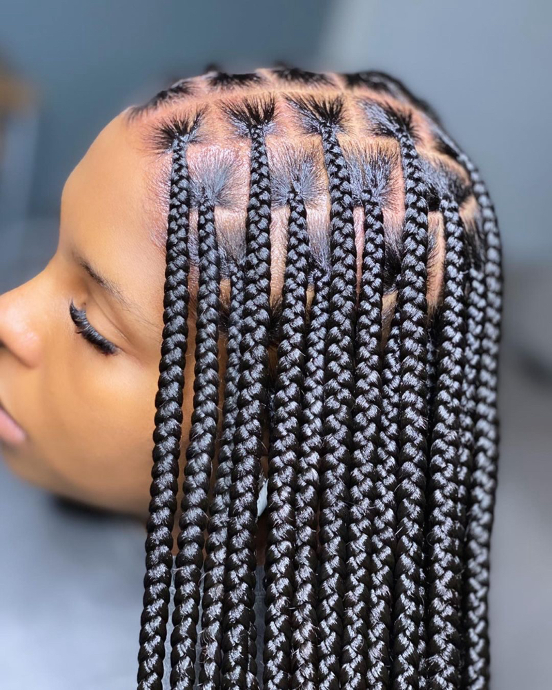 Medium Knotless Braids at Eight28 Hair in Auburn, AL