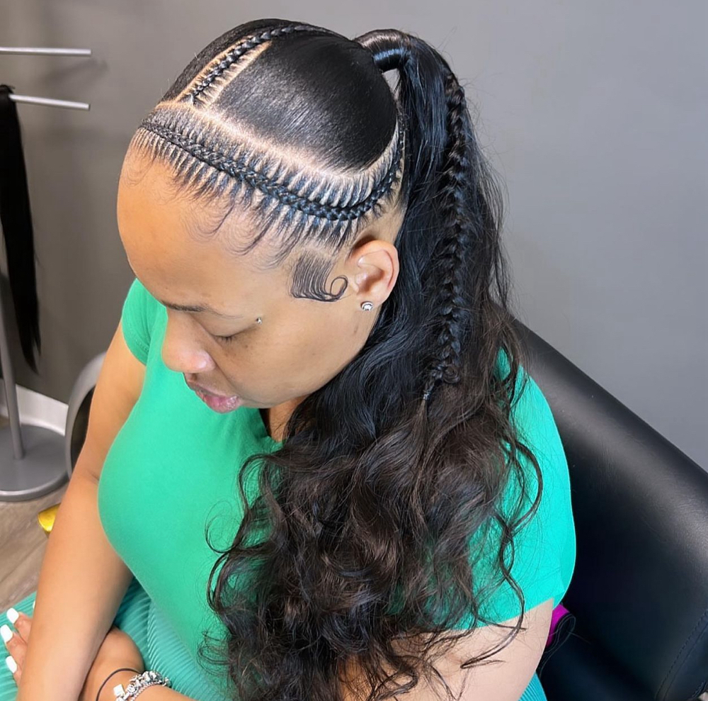 Sleek ponytail