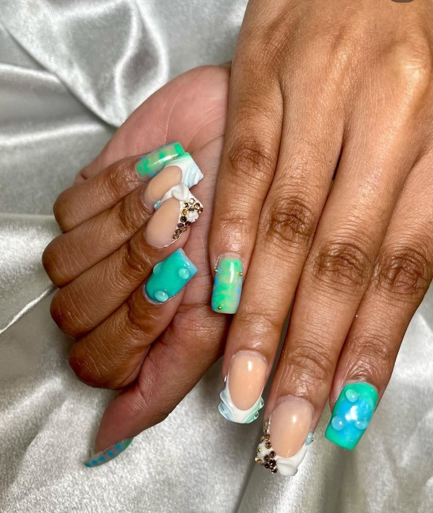 tier 2 nail art (acylic)