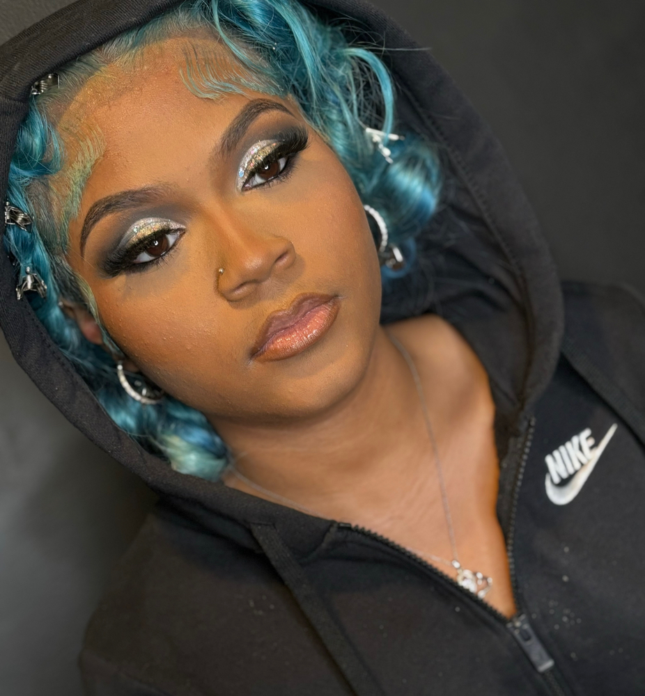 Full Glam w/ Lashes-Salon (8am-5pm)