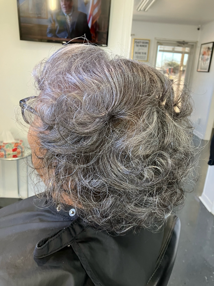 Roller Set on Relax Hair