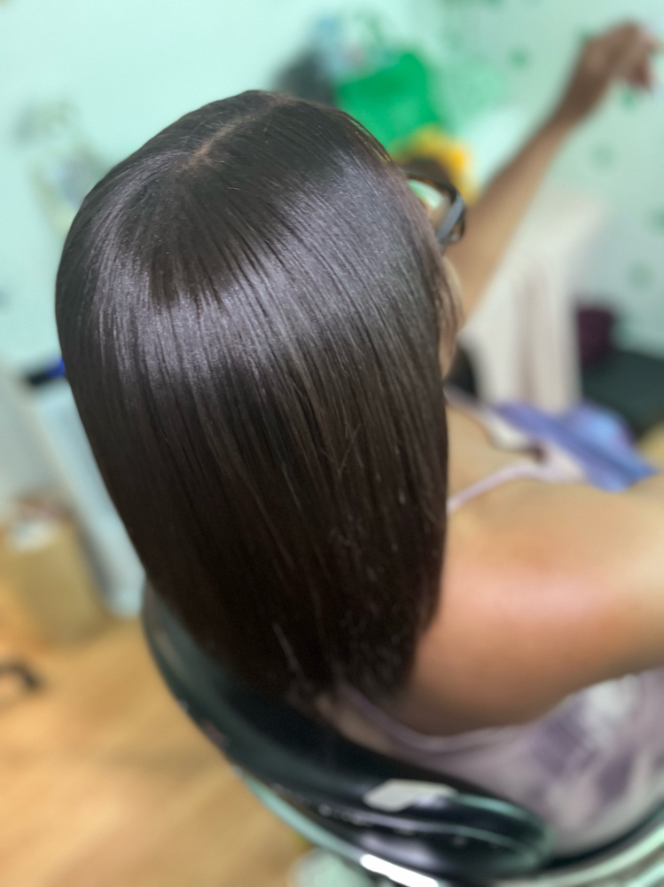 Natural Hair Silk Press (Straight)