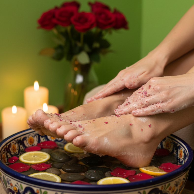 Exfoliating Sugar Foot Tx at Delpinghands Skincare & Massage in NY, NY