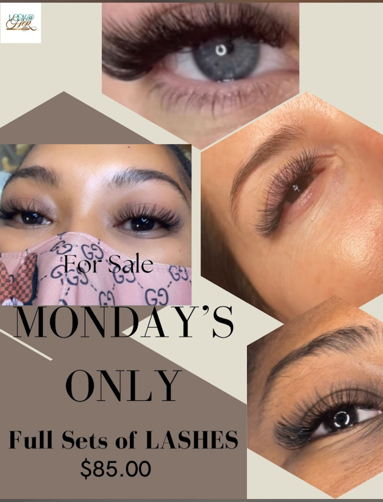 Mondays Only $85.00 1hr. Lash Sets