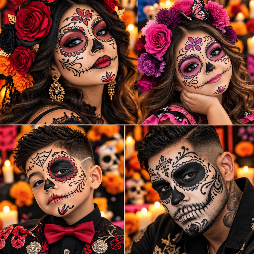 Sugar Skull / Halloween Make-Up at Salon Artistry Lounge in Whittier, CA