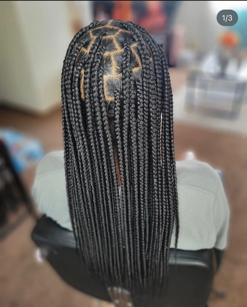 Knotless/Box Braids(lrg-midback)