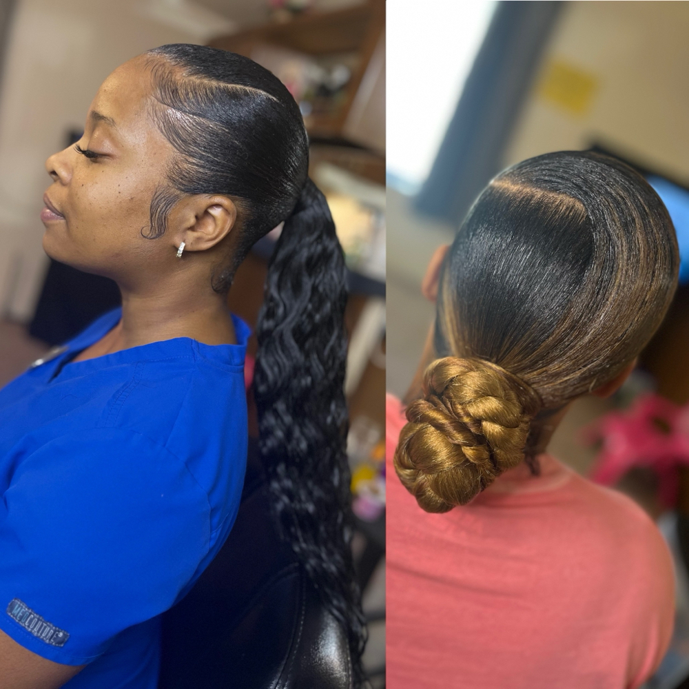 Sleek Ponytail/ Bun at Ms.BBTB in Bolivia, NC