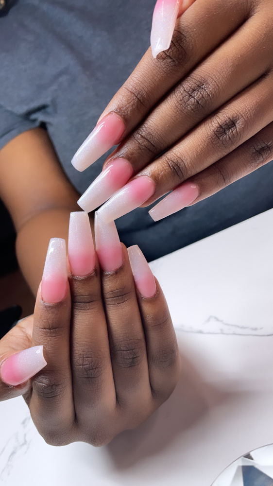 Two Color Ombre Full Set at Tytiee B. Nailz in Cedar Hill, TX