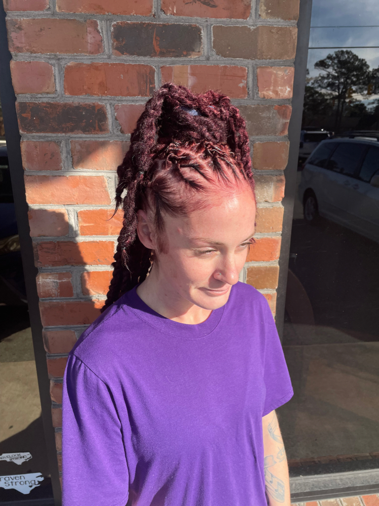 All Over Color On Locs at Crown Adjustments in Havelock, NC