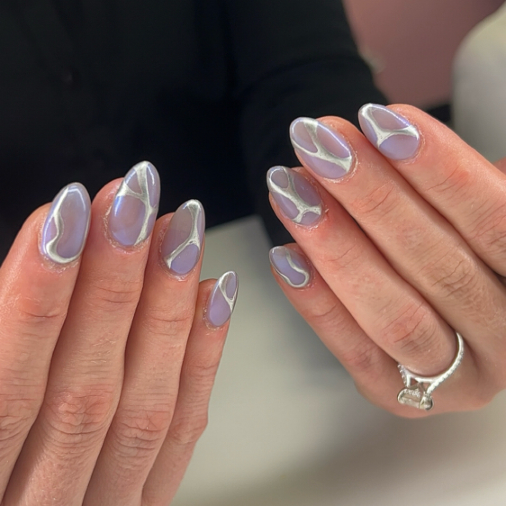 Builder Gel Overlay w/ Nail Art at Nails by Bunny in Southgate, MI