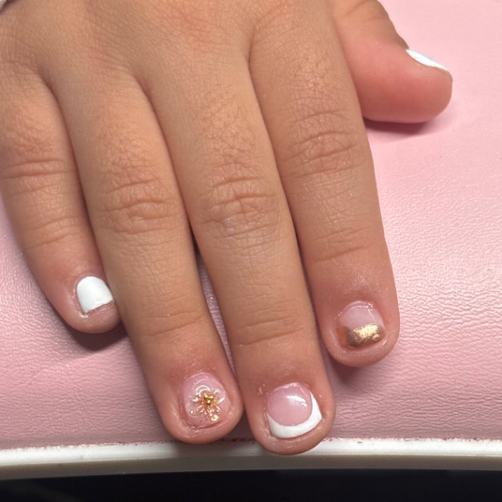 Detailed Design Kids Gel Manicure at Modern Mane Salon in Selah, WA