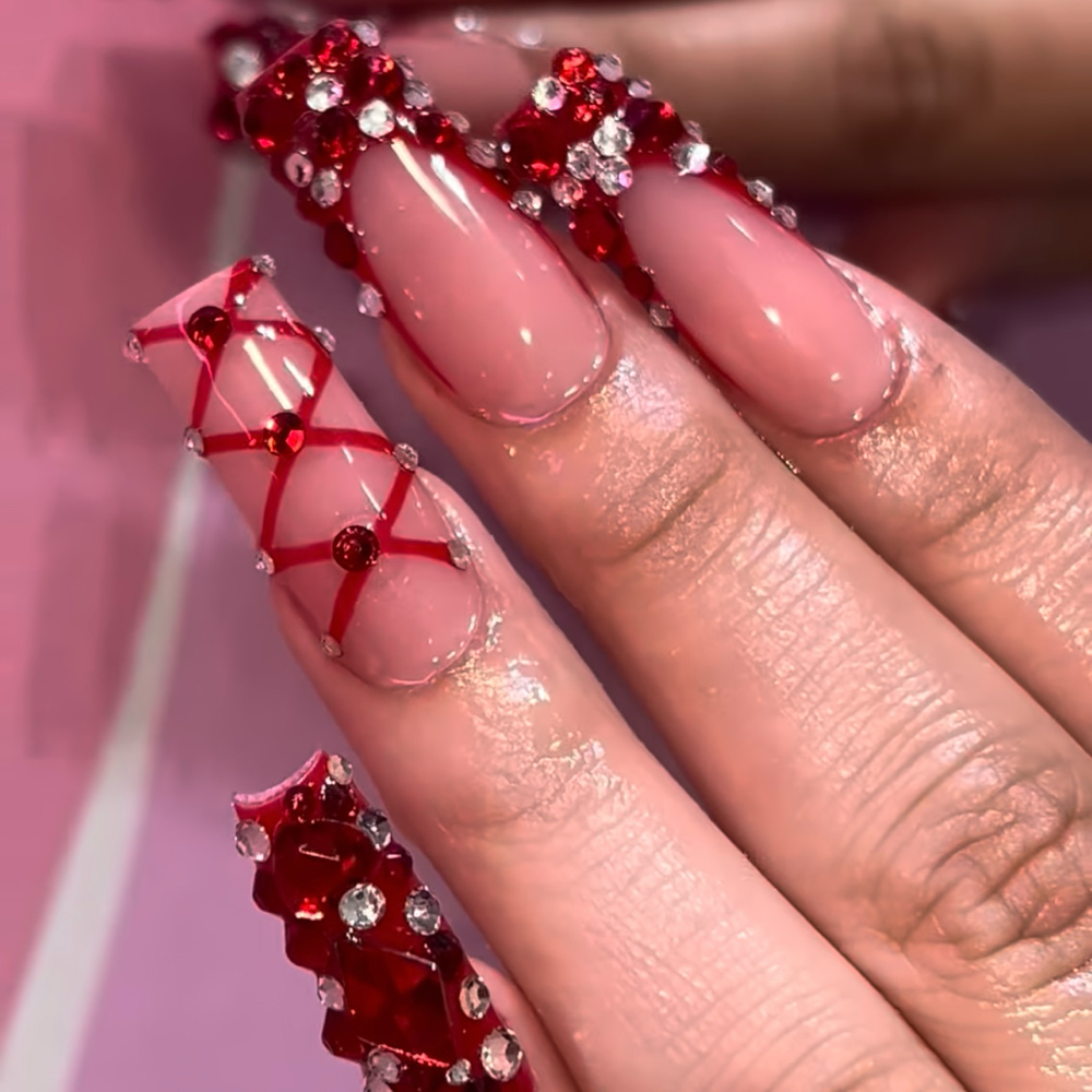 Quince Gem Nail Design