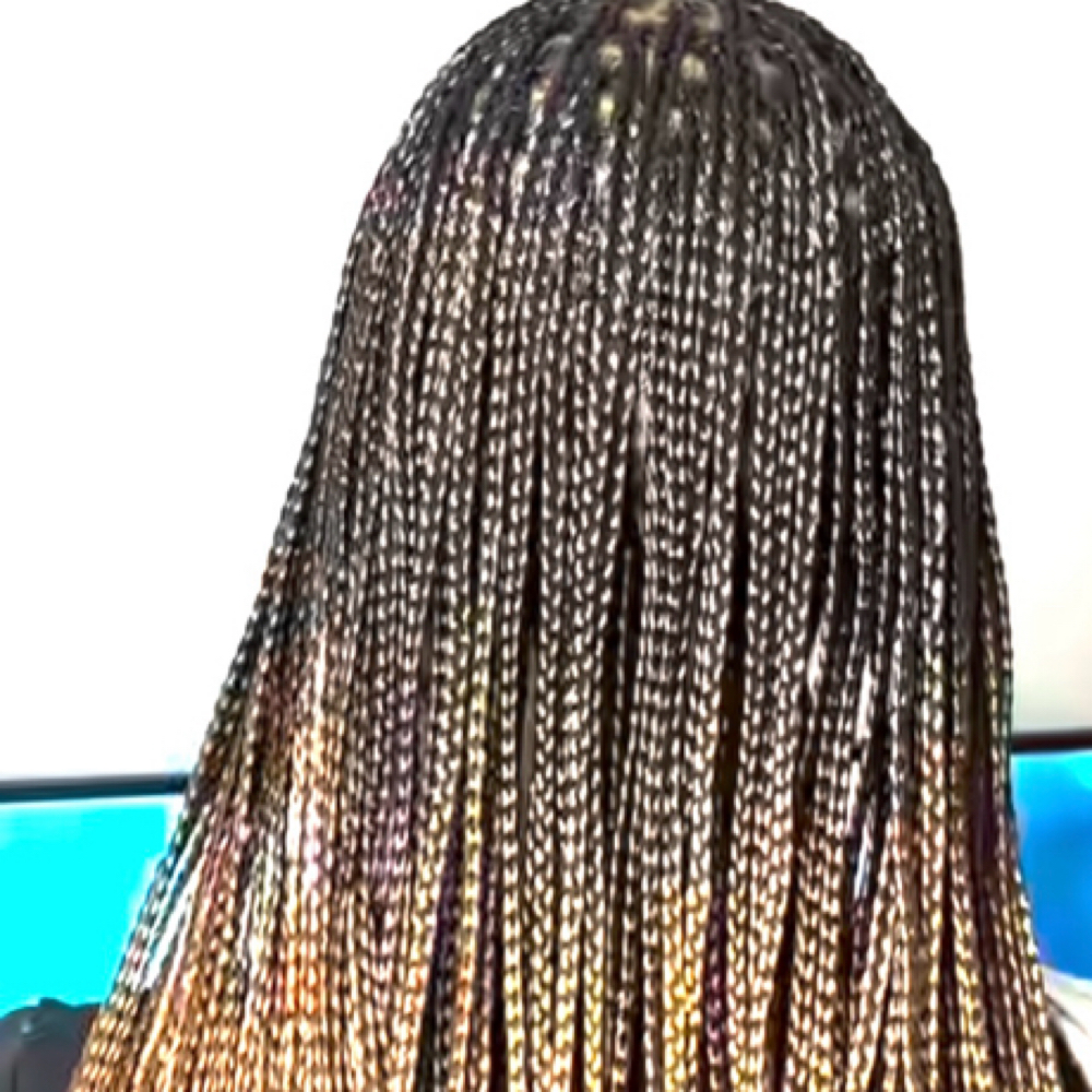 French Curl Braids Small at Yunis hair braiding in Belleville, MI
