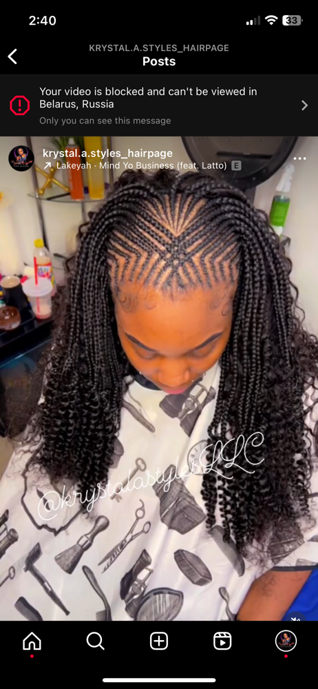 Half Braids/ Half Sewin