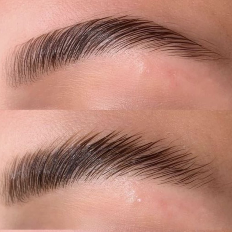 Eyebrow lamination with tint at It's Brazilian Brows in Fresno, CA