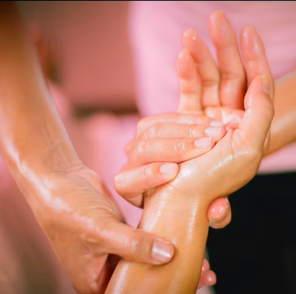 Aromatherapy hand massage
