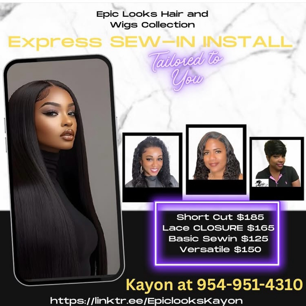 Express Sewin at Epic Looks Hair And Wigs Collection in Coral Springs, FL