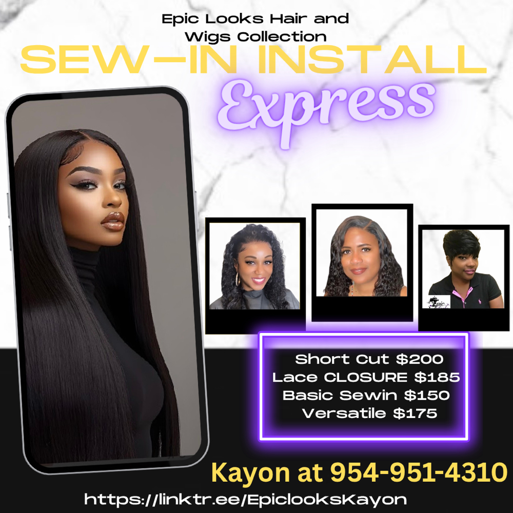 Express Sewin at Epic Looks Hair And Wigs Collection in Coral Springs, FL