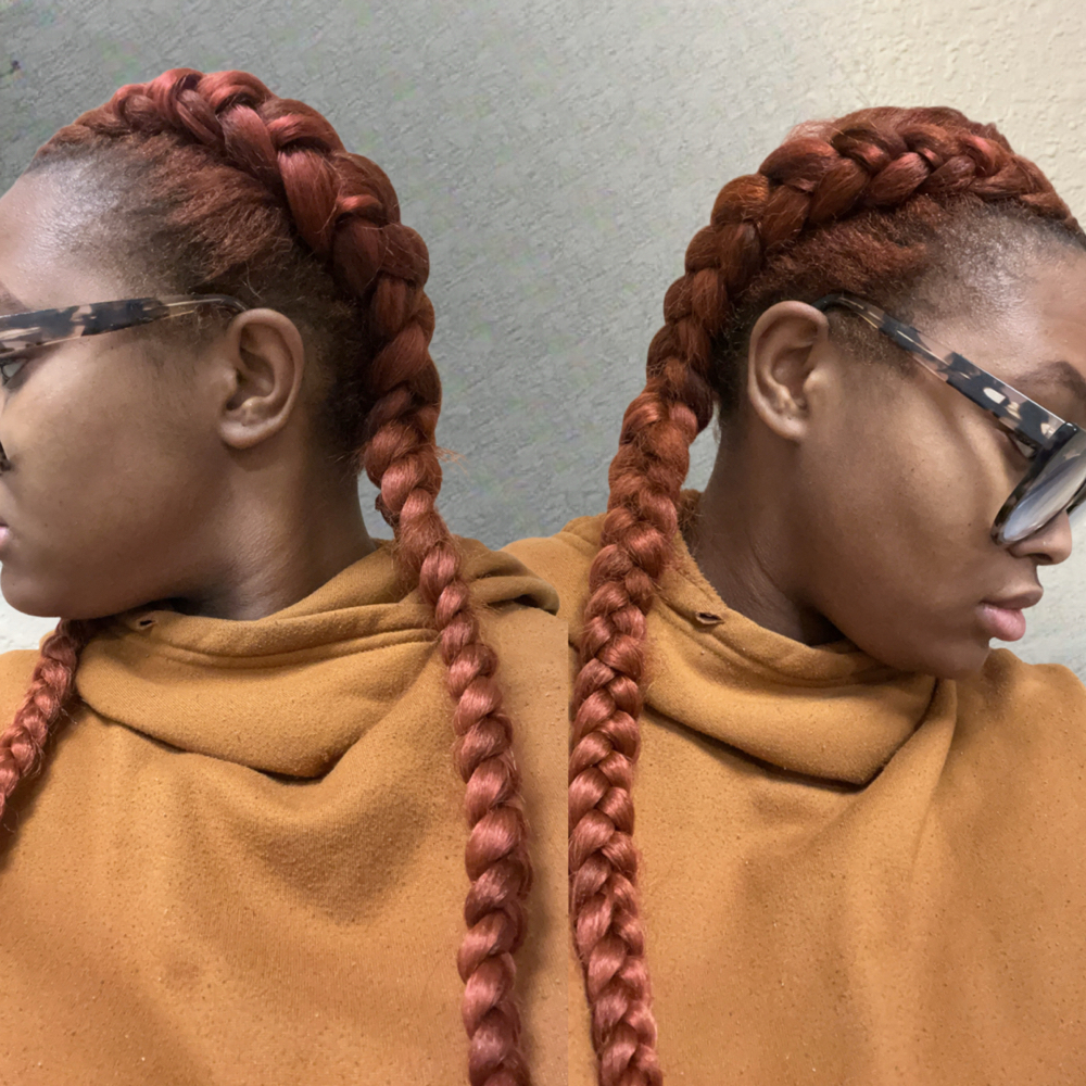 2 French Braids