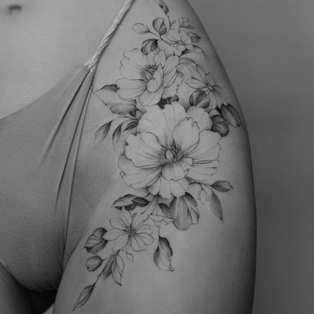 Floral Tattoos at Pretty Fine Studios in Thousand Oaks, CA