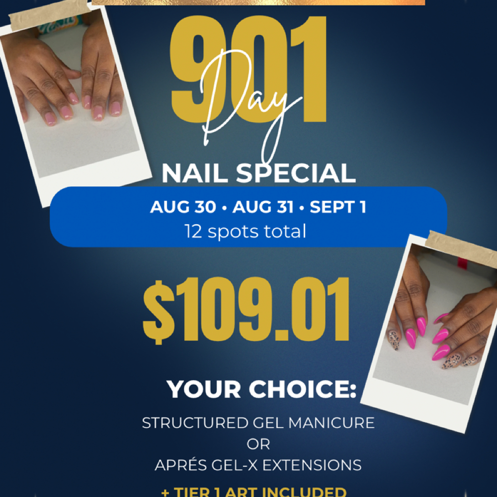 901 DAY SPECIAL STRUCTURED MANICURE at 2 Girls and a Brush in Memphis, TN