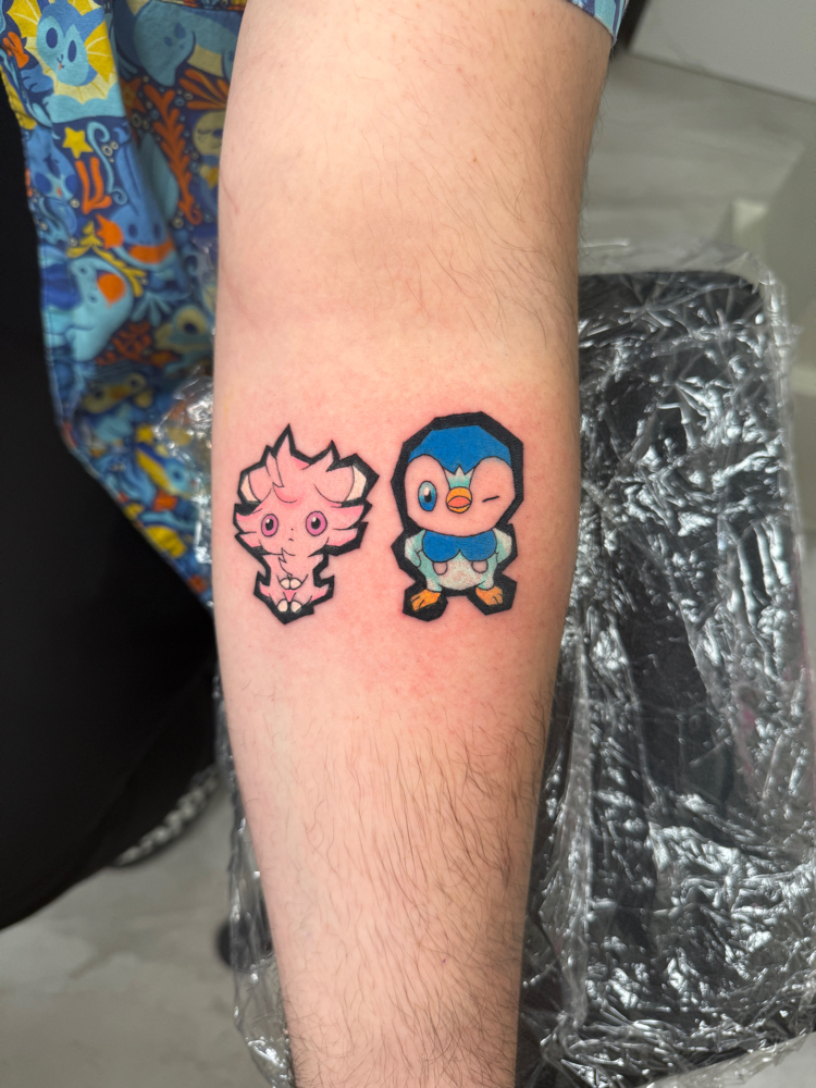 2 Pokemon at umbra inks in Oakland, CA