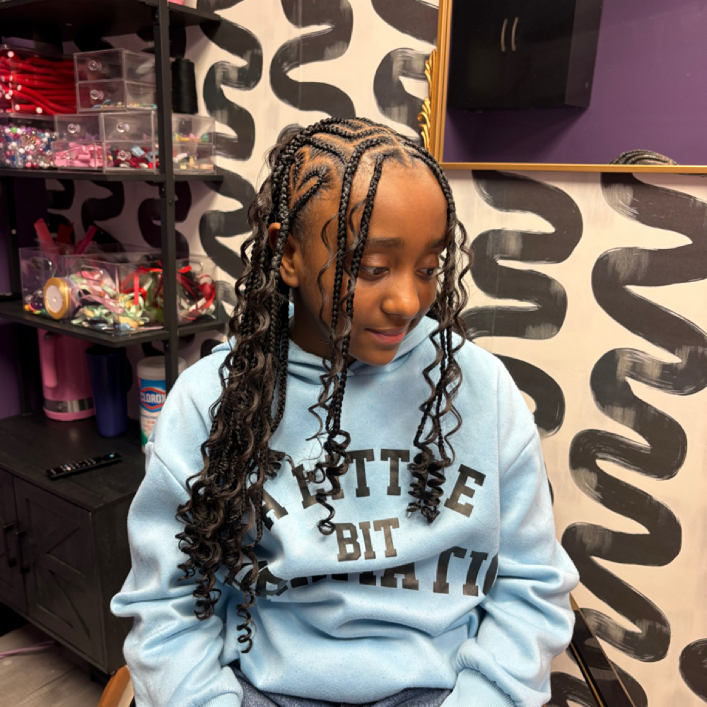 Fulani x Knotless Braids (Big Kids) at Stylistic Beauty in St. Ann, MO