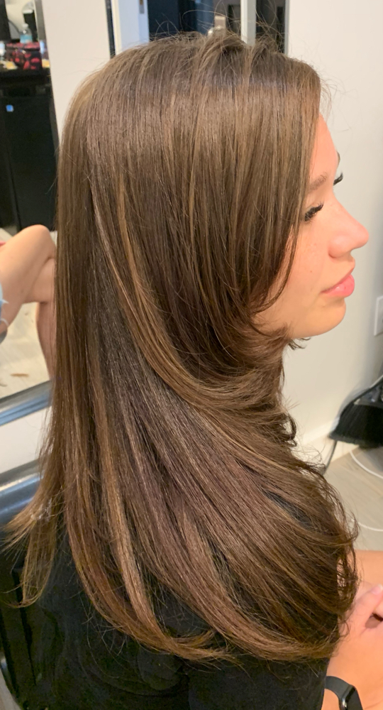 Color Haircut And Blowdry