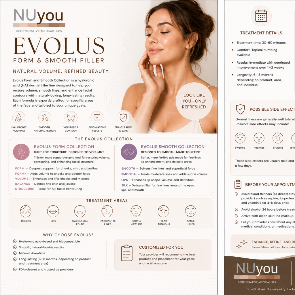 Evolus Filler at NUyou Regenerative Medical Spa in Bartlesville, OK