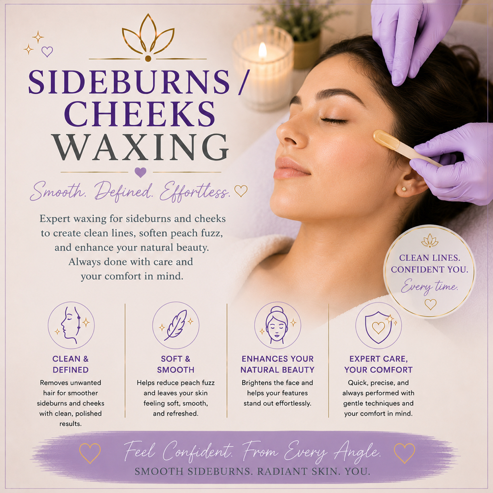 Sideburns/Cheeks Wax at Sabrina’s Spa Shop in Spring Hill, FL