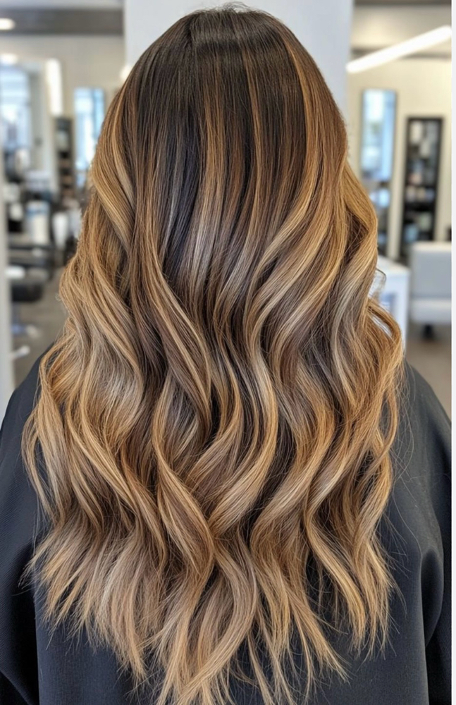 Partial Highlight & Color between Foils with a Haircut