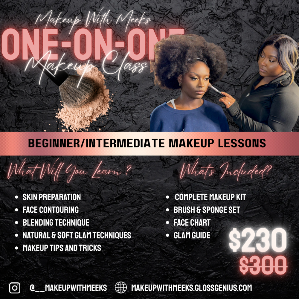 One on One Makeup Lesson at Makeup With Meeks in Grandview, MO
