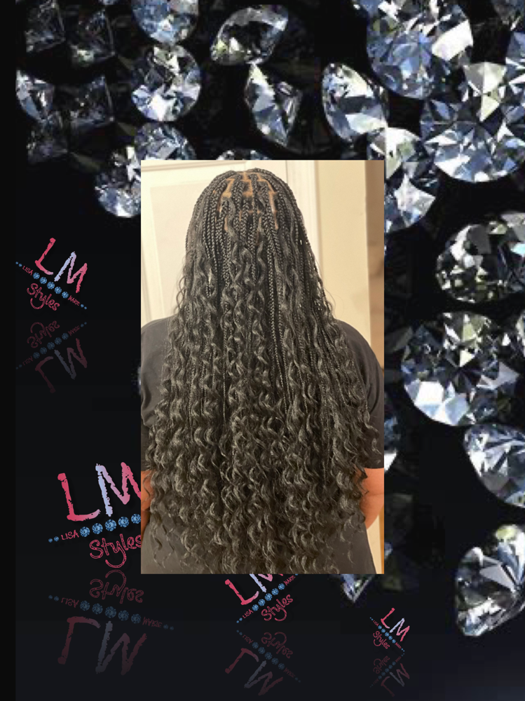 Med Bohemian box braids