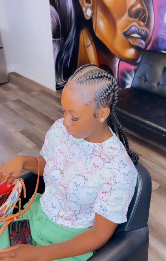 4 Feedin braids at Glamourist Beauty Bar in Bellflower, CA