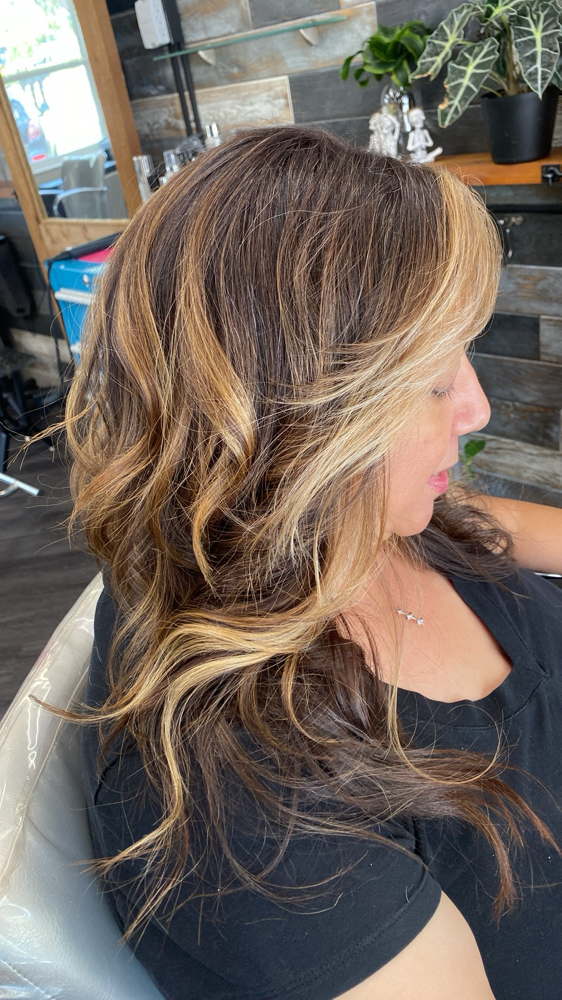 Face Framing Highlight & Toning at LunarFlameHair in Palm Harbor, FL