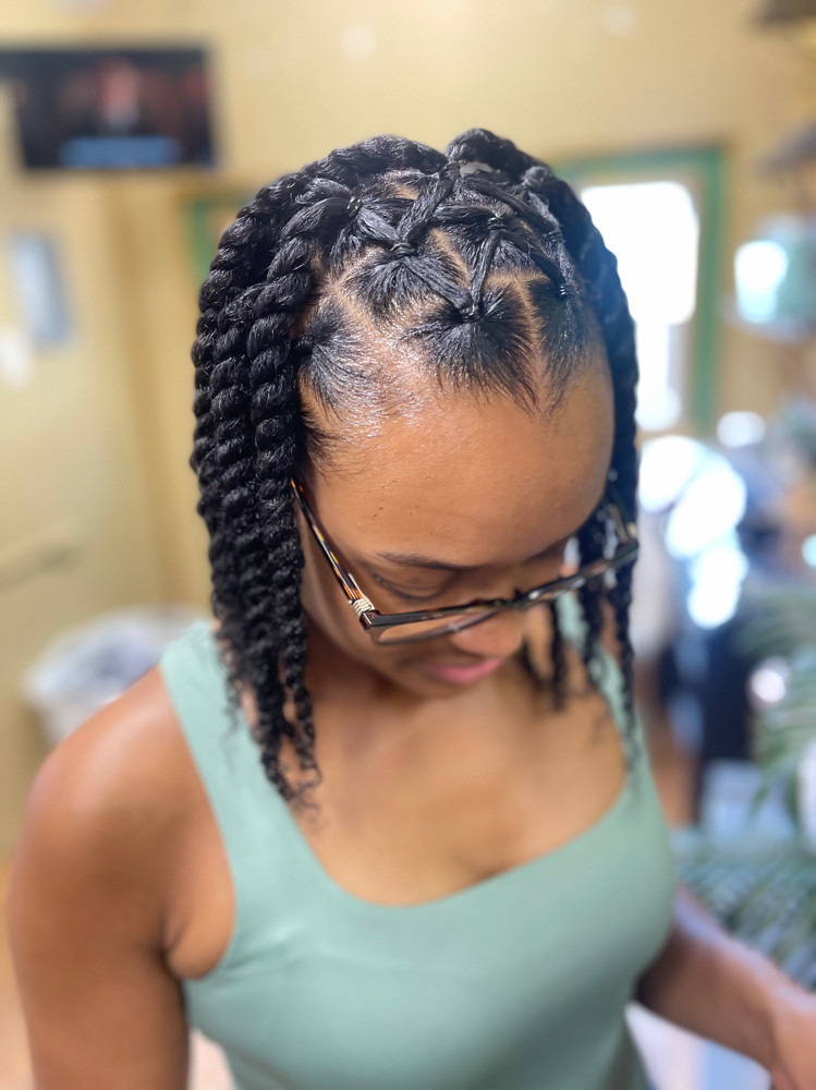 X-Twists W/ Two Strands or Curls