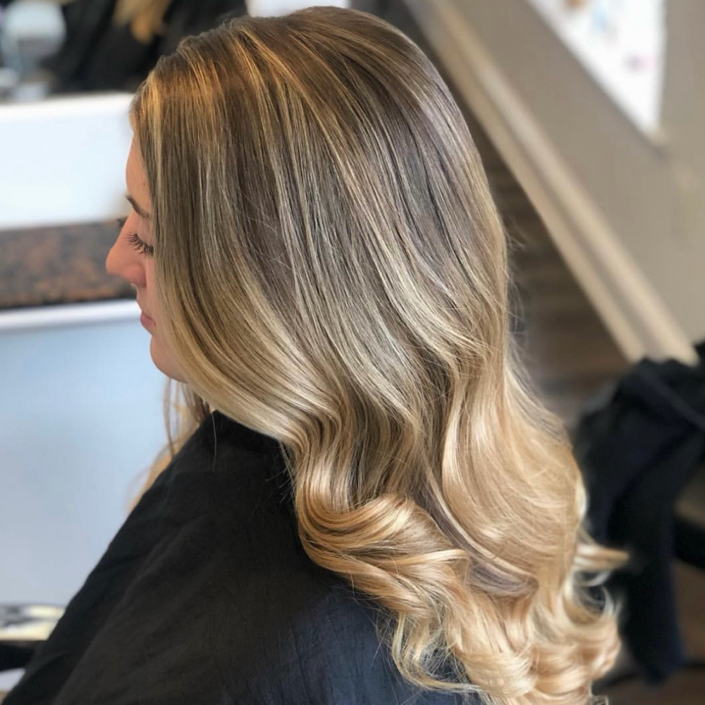 full balayage at hue & halo in Arlington, VA