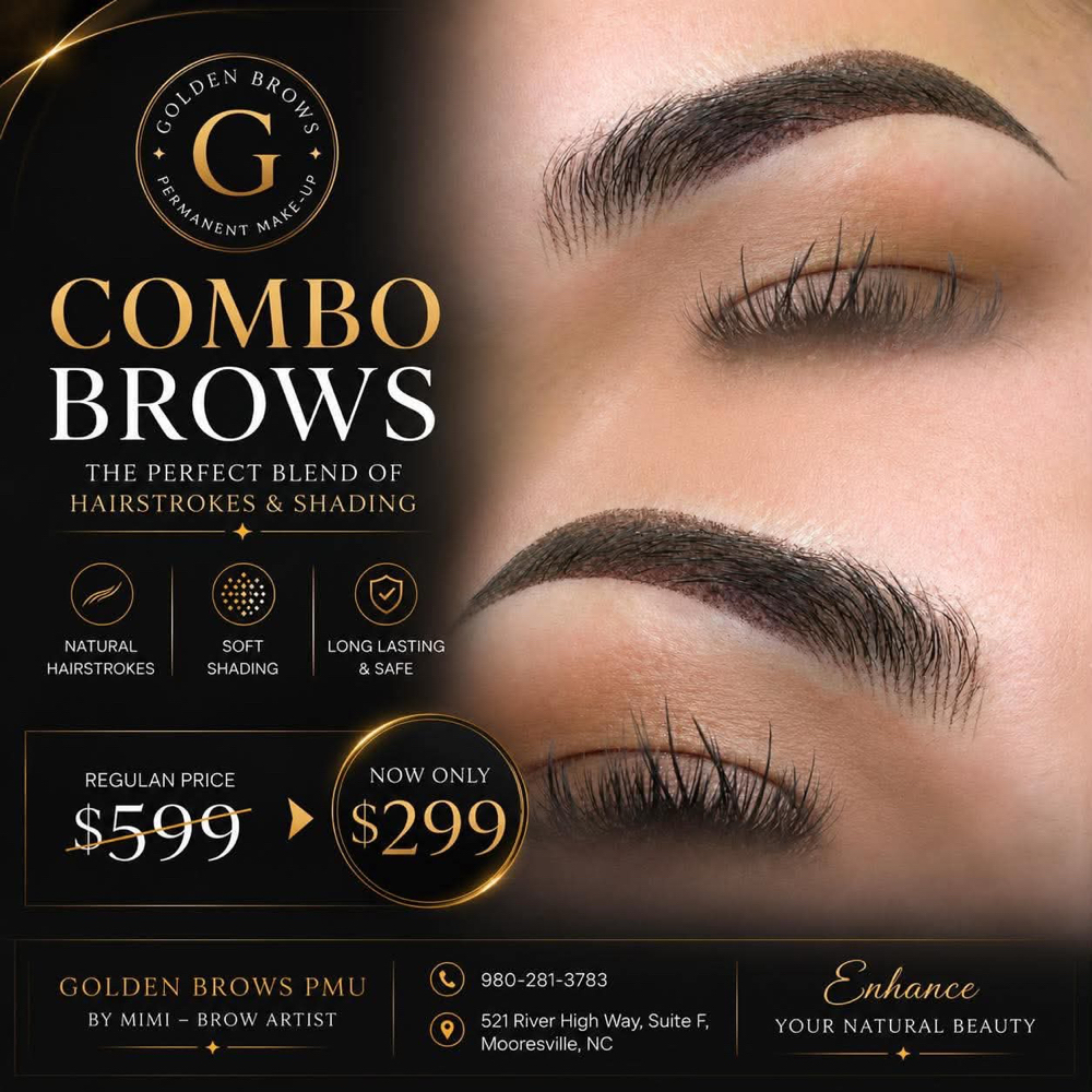 Combo Brows at Golden Brows PMU in Moreville, NC