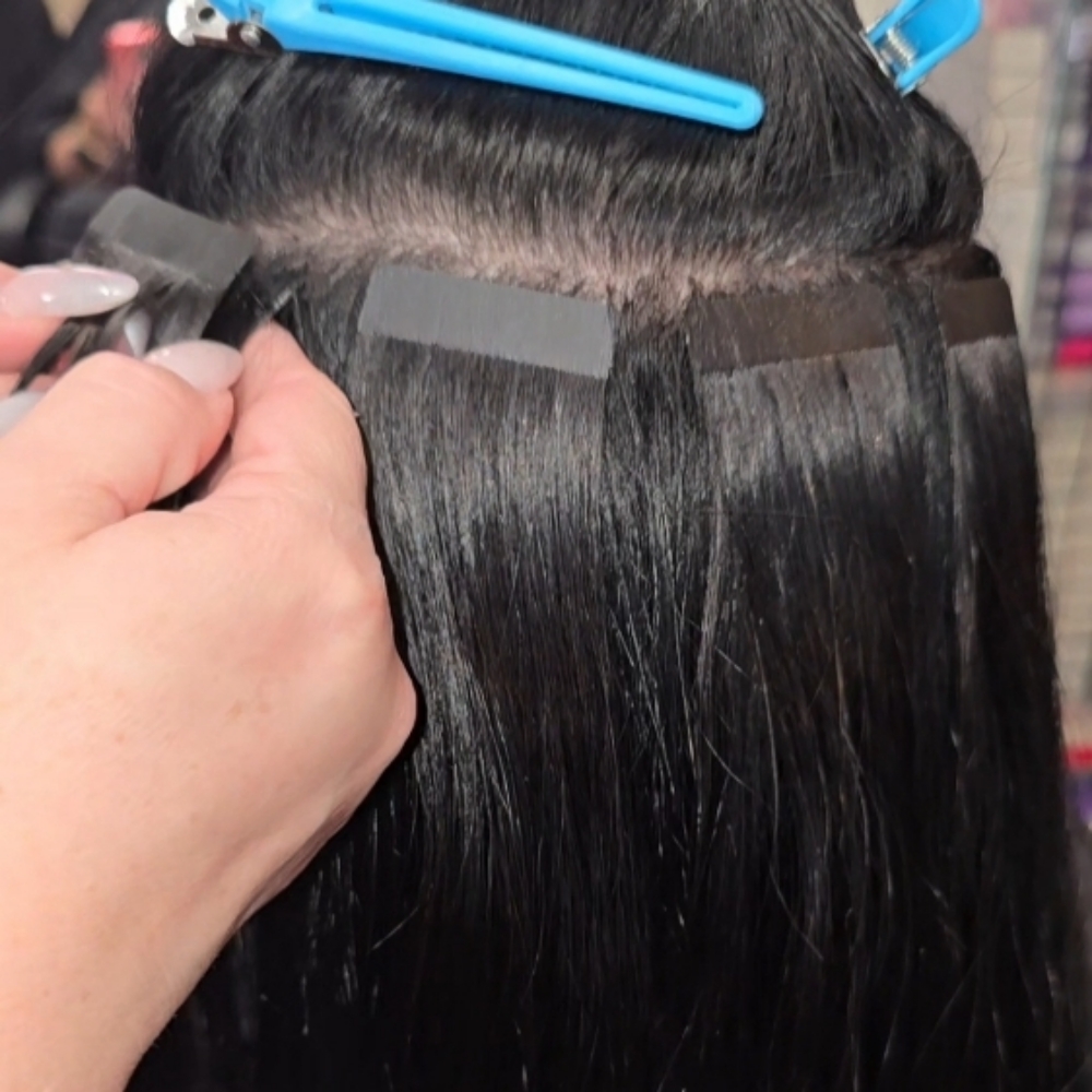 Removing HAIR EXTENSIONS at Searabella Hair in West Palm Beach, FL