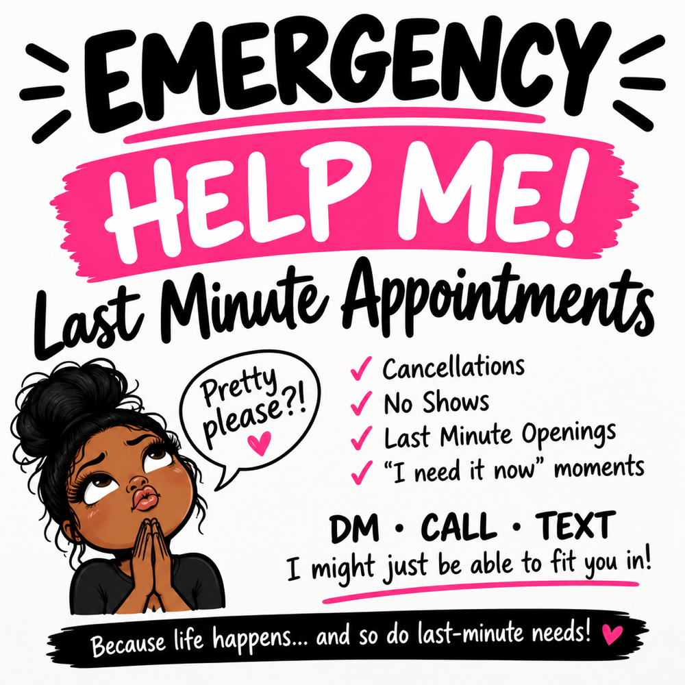 Emergency Appointment Only at Sweet Face Beauty Skincare and Esthetics in Columbia, SC