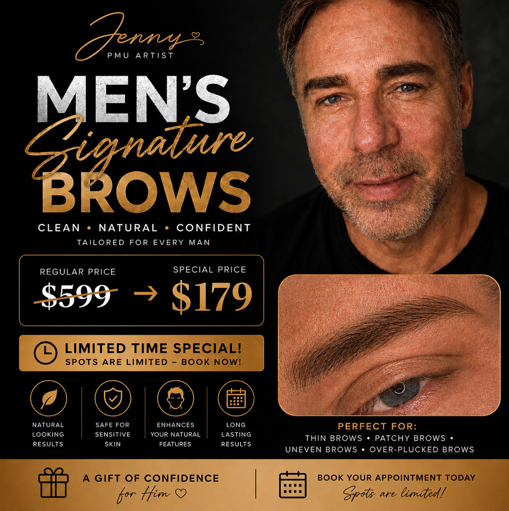 MEN'S SIGNATURE BROWS at Blink By Jenny lashes & brows studio in Jacksonville, FL