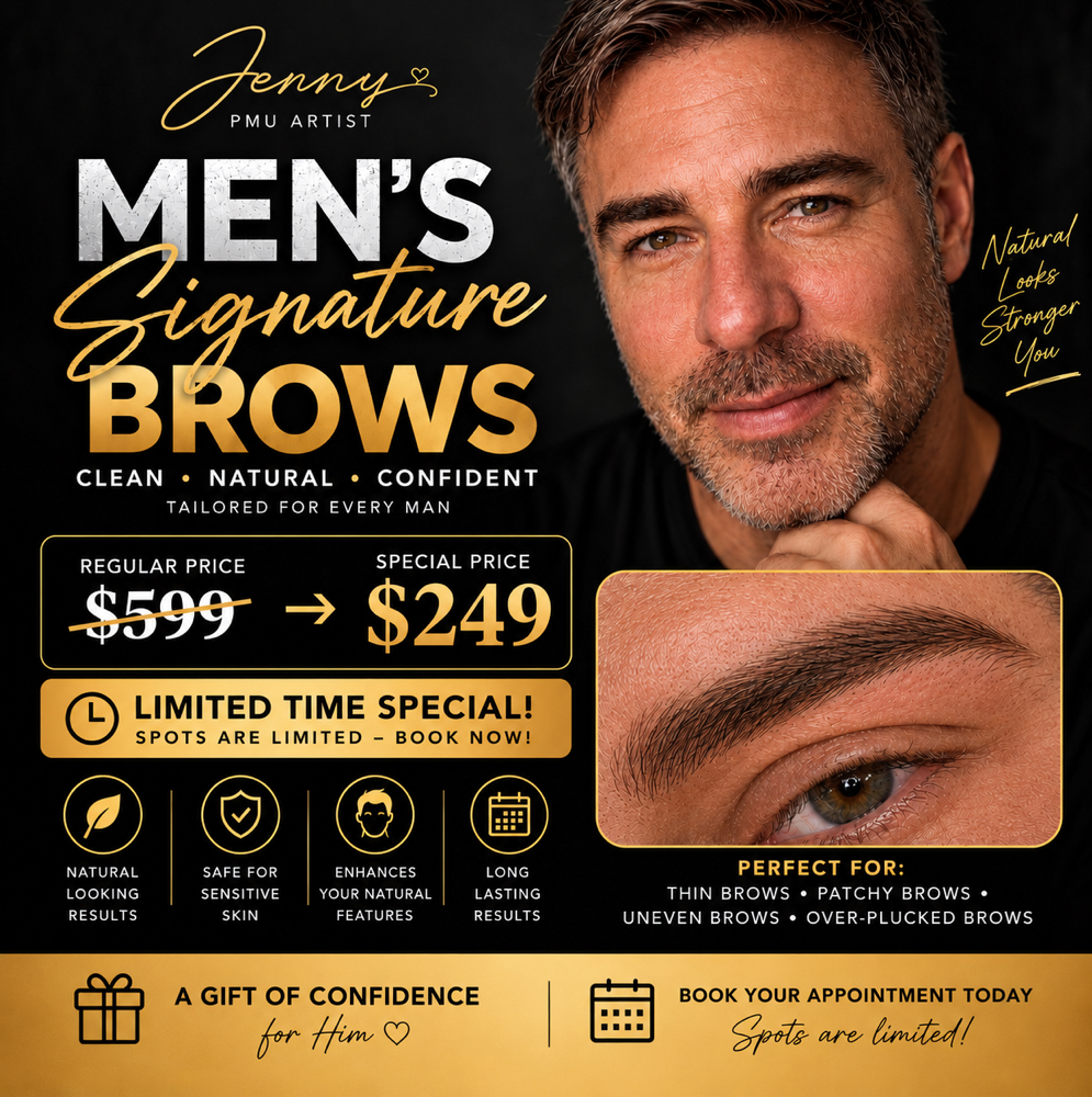 MEN'S SIGNATURE BROWS at Blink By Jenny lashes & brows studio in Jacksonville, FL