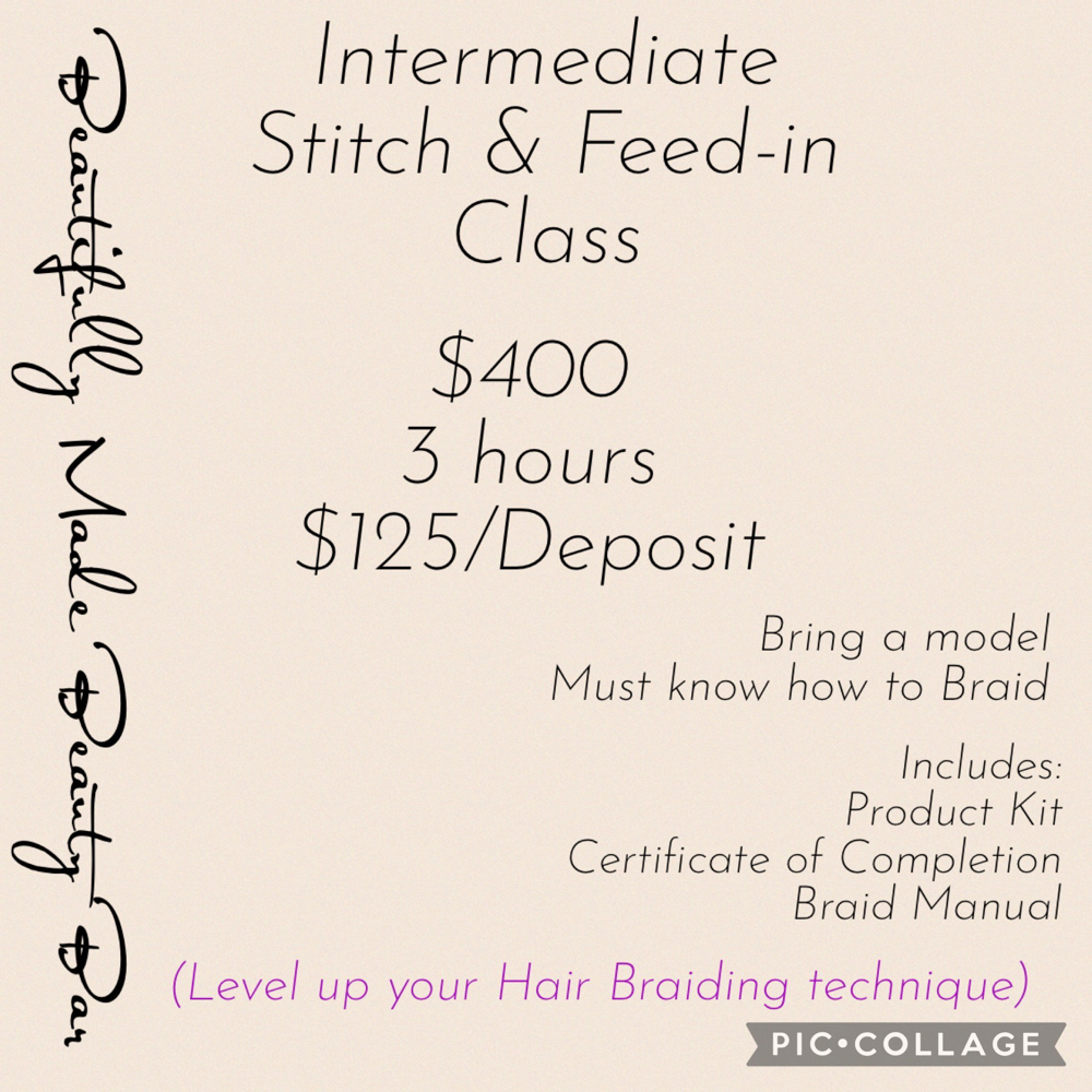 Stitch/Feed-In Braid Class