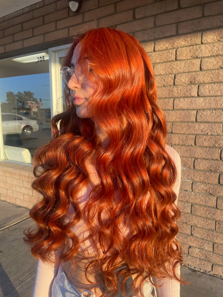 All Over Color Virgin To Red/copper