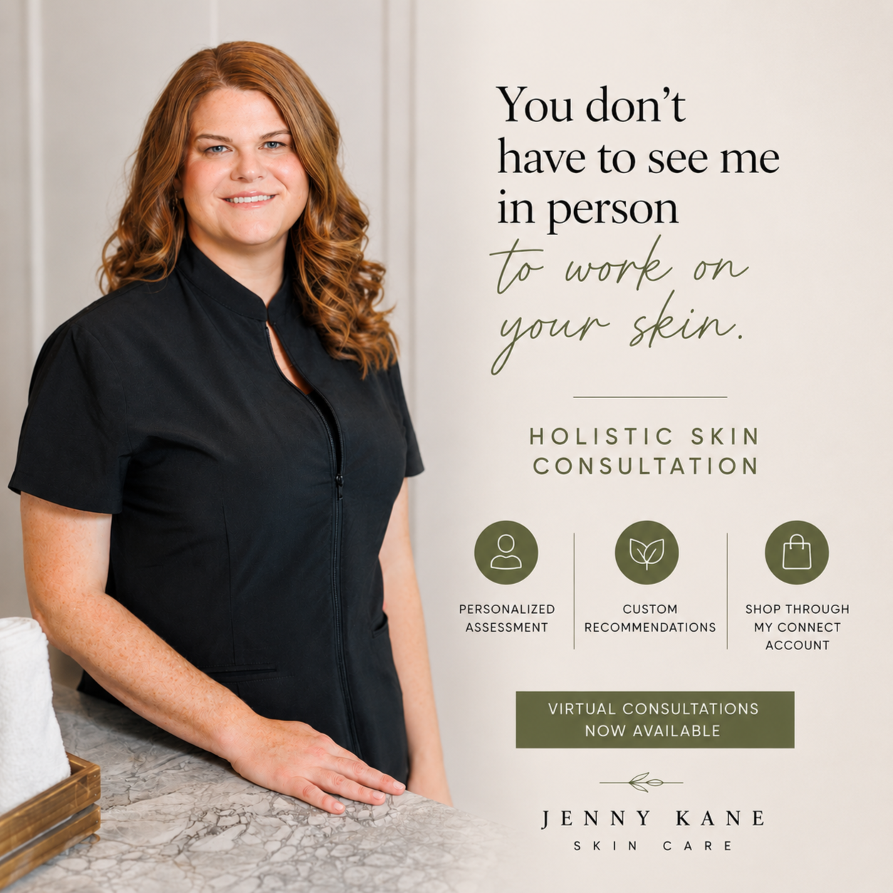 Custom Virtual Skin Consultation at Jenny Kane Skin Care in Northfield, IL