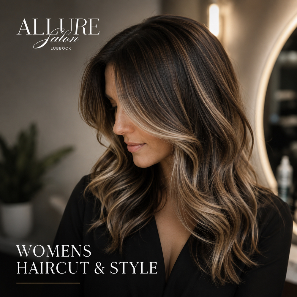 Womens Haircut & Style at Allure hair salon in Lubbock, TX